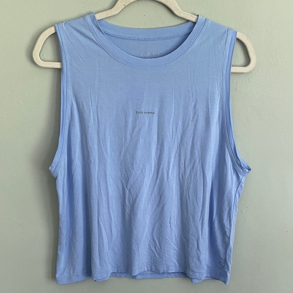 Cleo Harper Women’s Light Blue Tank Top Shirt Size Medium